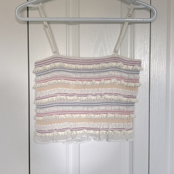 Rainbow stripped beaded tube top - Picture 3 of 9